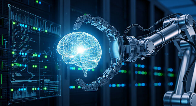 AI advancement data flow global connectivity technology background digital transformation -Generative AI