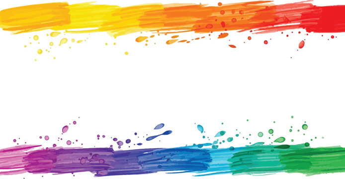 Paint splash border colorful artistic frame dynamic ink splatter creative background