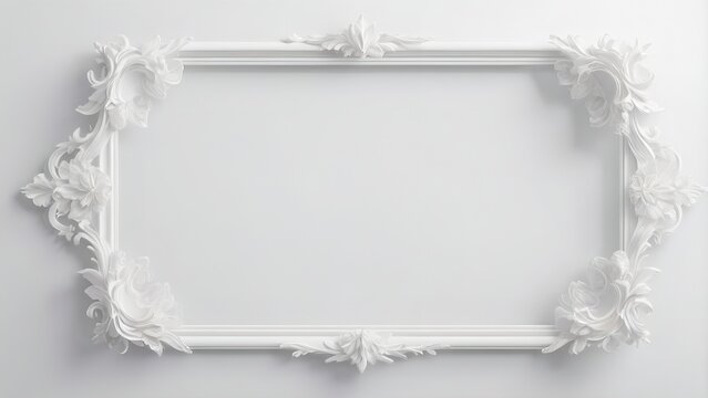 主張しすぎないスタイリッシュなピュアホワイトの抽象フレーム
