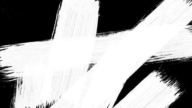 transition matter White brush strokes on black background