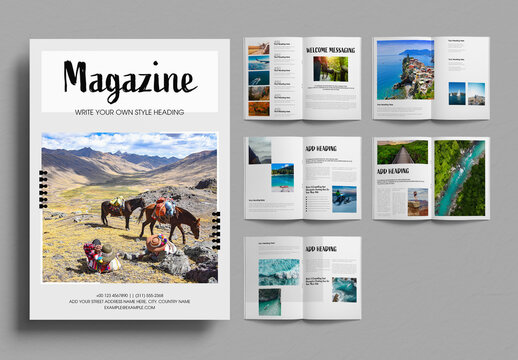 Modern Editorial Magazine Layout Template