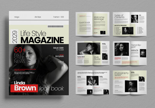 Modern Lifestyle Fashion Magazine Editorial Template