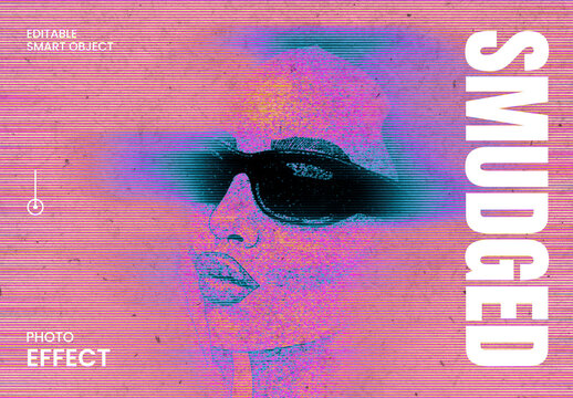 Smudged Photo Effect Mockup