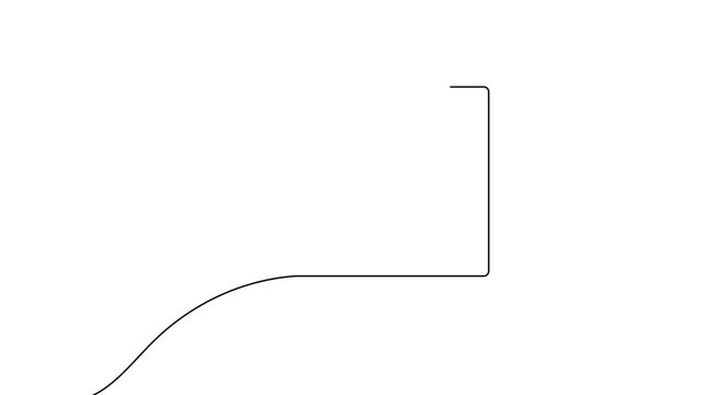 Document page continuous one line drawing animation minimalist outline style 4k video