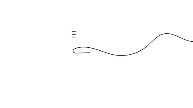 Document page continuous one line drawing animation minimalist outline style 4k video