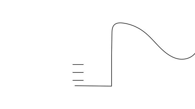 Document page continuous one line drawing animation minimalist outline style 4k video