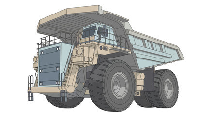 Large Mining Dump Truck Vehicle. © Berry