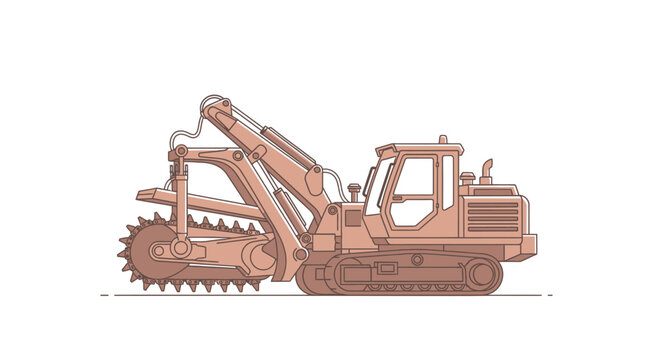 Large construction excavator machine equipment.
