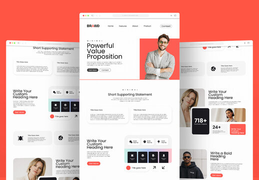 Minimal Business Landing Page Website UI Template