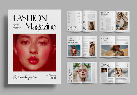 Modern Fashion Magazine Layout Template