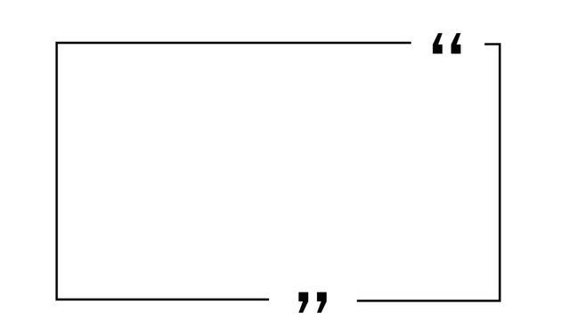  Modern quote frame icon image featuring a clean line border with quotation marks on transparent background. Ideal for testimonials, reviews, social media quotes, Simple and elegant icon.