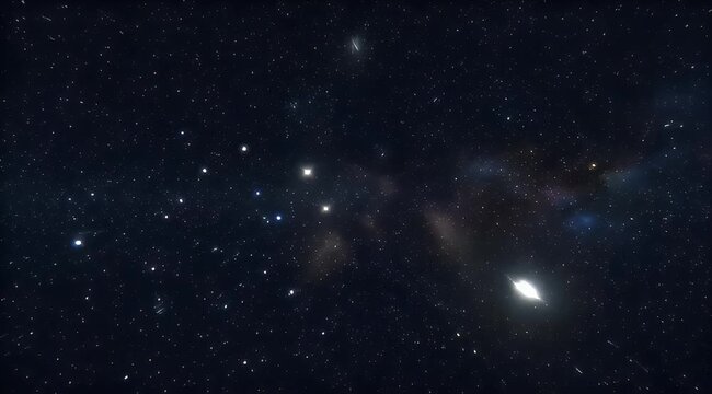 A captivating view of the cosmos reveals a breathtaking starry sky with nebulae