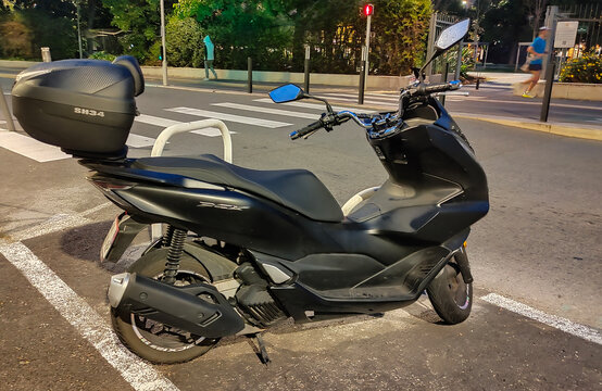 Monte-Carlo, Monaco - March 09, 2026: The newly released Honda PCX 160