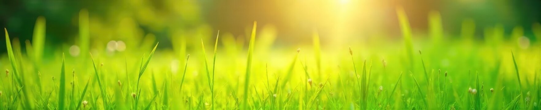 A refreshing breeze rustles through tall green grass in a sun-drenched meadow, creating a cool, calming atmosphere Perfect for summer, nature, and relaxation themes , weather, grass, sun