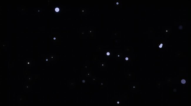 Abstract dark space with luminous orbs and a depth of field blur