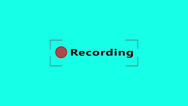 Red recording button in constant motion