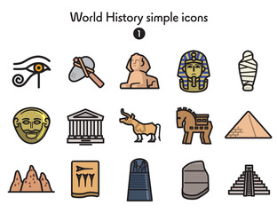 シンプルアイコン集 世界史1 © Armadilloz