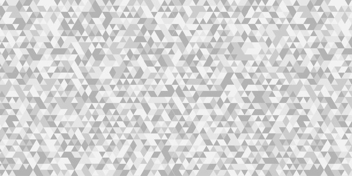 Vector seamless technology gray and white randomly low polygon background. pattern gray Polygon Mosaic triangle, business corporate background.