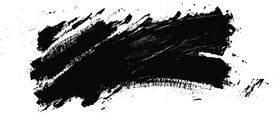 Naklejka premium Black Grunge Brush Stroke Vector. 