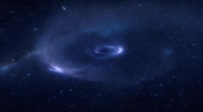 Magnificent cosmic ballet showcasing a spiraling galaxy with thousands of stars gleaming