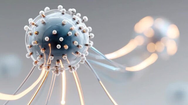 Artificial intelligence eco business hub visualized as glowing network node distributing sustainable intelligence across connected systems.