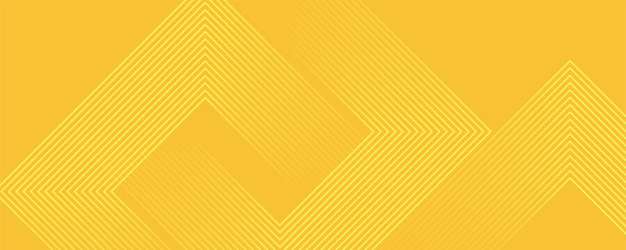 Abstract yellow gradient arrow shape overlay layer background with arrow pattern and shadow. Modern graphic element. Suit for poster, brochure, banner, business, cover, web, flyer. Vector illustration