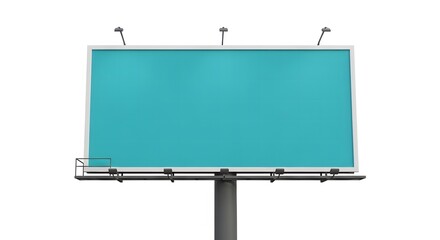 Obraz premium Large teal billboard with spotlight set
