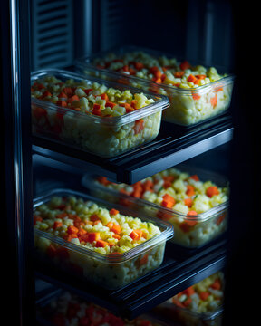 Fresh vegetables storage kitchen food dim lighting close-up healthy eating