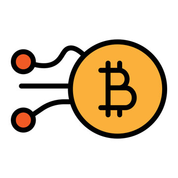 Crypto Reward Vector Filled Icon Design