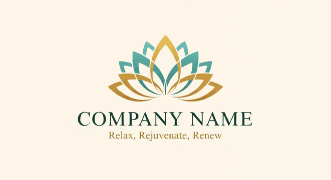 A serene lotus flower logo design.