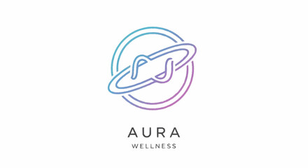 Obraz premium A wellness logo with a colorful design.