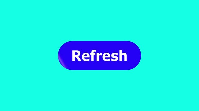 Simple animation of cursor icon clicking Refresh Button. Pack of animated templates for video editing. A set of flat design animated templates for web design or app design. Alpha channel, 4K