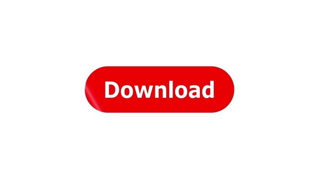 Simple animation of cursor icon clicking Download Button. Pack of animated templates for video editing. A set of flat design animated templates for web design or app design. Alpha channel, 4K