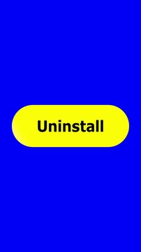 Simple animation of cursor icon clicking Uninstall Button. Pack of animated templates for video editing. A set of flat design animated templates for web design or app design. Alpha channel, 4K