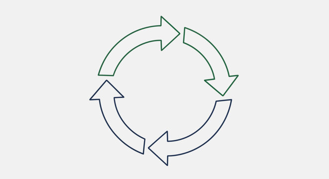 Circular Arrows Indicating Cycle or Process.