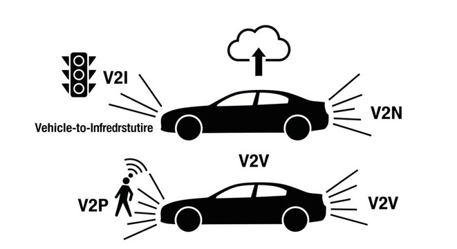 Vehicle to Everything Communication Technology.