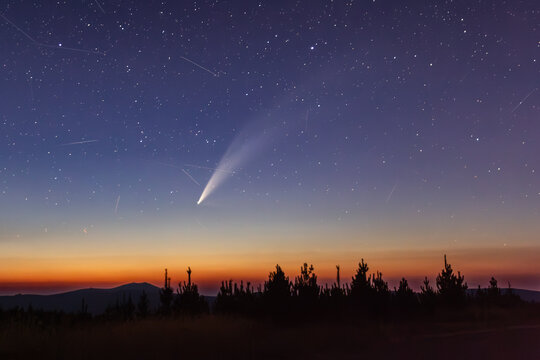 comet at sunset