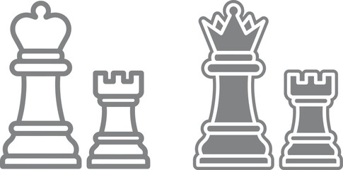 Four distinct chess pieces on a plain background © LoveU