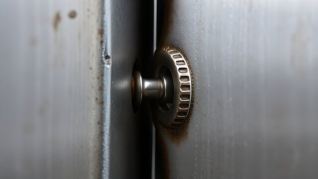 brazing. Extreme close-up detail of a smooth silver brazing seam between two steel surfaces. safety posters, maintenance manuals, designed for industrial assembly lines and welding operations.
