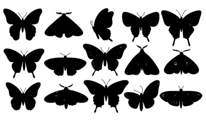 Abstract Butterflies and Moths Vector Collection – Modern Decorative Design © Shakib