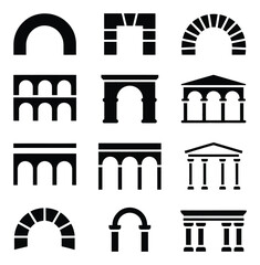 Obraz premium set of arch silhouettes