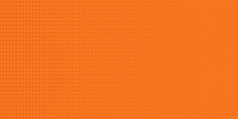 Fototapeta premium Dots halftone orange color pattern gradient texture with technology digital background. Dots pop art comics with summer background. modern orange dotted