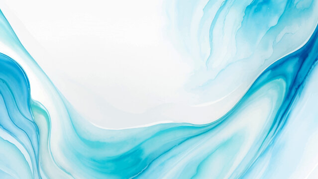 Abstract blue wave background with smooth flowing water lines, light motion curves, and liquid pattern design creating a calm and modern backdrop