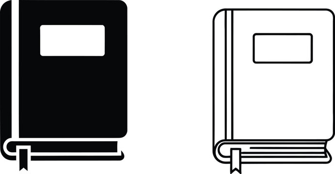 Black and white notebooks side by side Vector