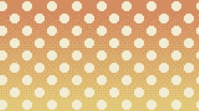 ドット絵の水玉ループ背景素材,黄色