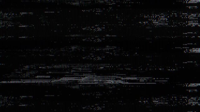 Abstract Glitch Art Background with Digital Noise, VHS Static Distortion. Perfect for cyberpunk aesthetics, futuristic designs, video overlays and modern technology-themed.                     