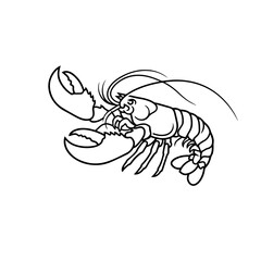 Fototapeta premium Giant Lobster: Minimalist Icon