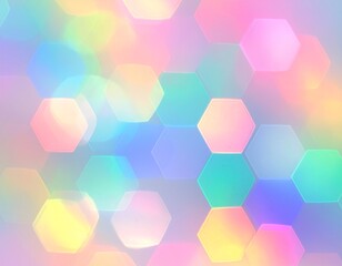 Fototapeta premium hexagonal bokeh shapes background rainbow light colors