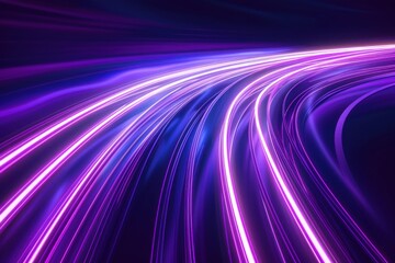 Violet Neon Data Light Streams 