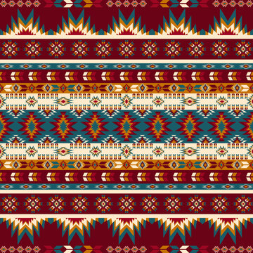 Native Abstract Geometric Navajo Pattern.